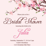 Printable Cherry Blossom Bridal Shower Invitation Printable Etsy