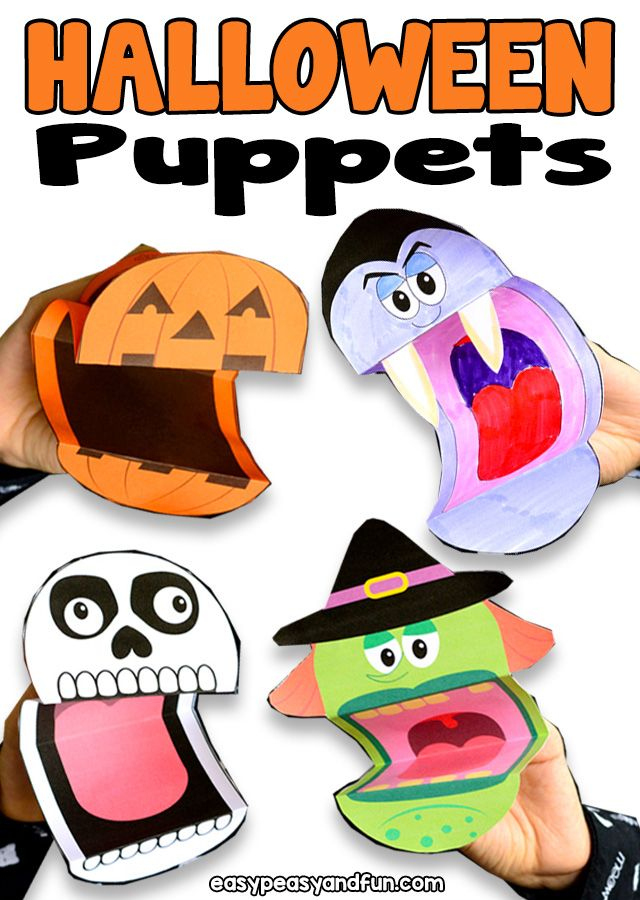 Printable Halloween Puppets Halloween Prints Halloween Coloring 