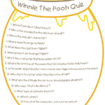 Printable Winnie The Pooh Quiz Baby Bear Baby Shower Disney Baby