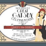Roaring 1920 s Flapper Great Gatsby Printable Party Invitation 15