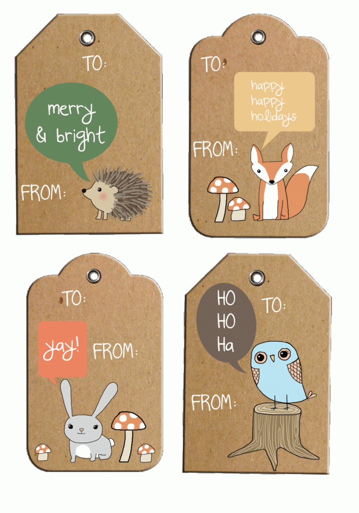 RUSTIC WOODLAND HOLIDAY GIFT TAGS FREE PRINTABLE Free Printable 