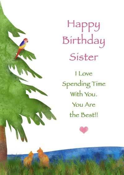 Sister Birthday Cards My free printable cards Happy Birthday 