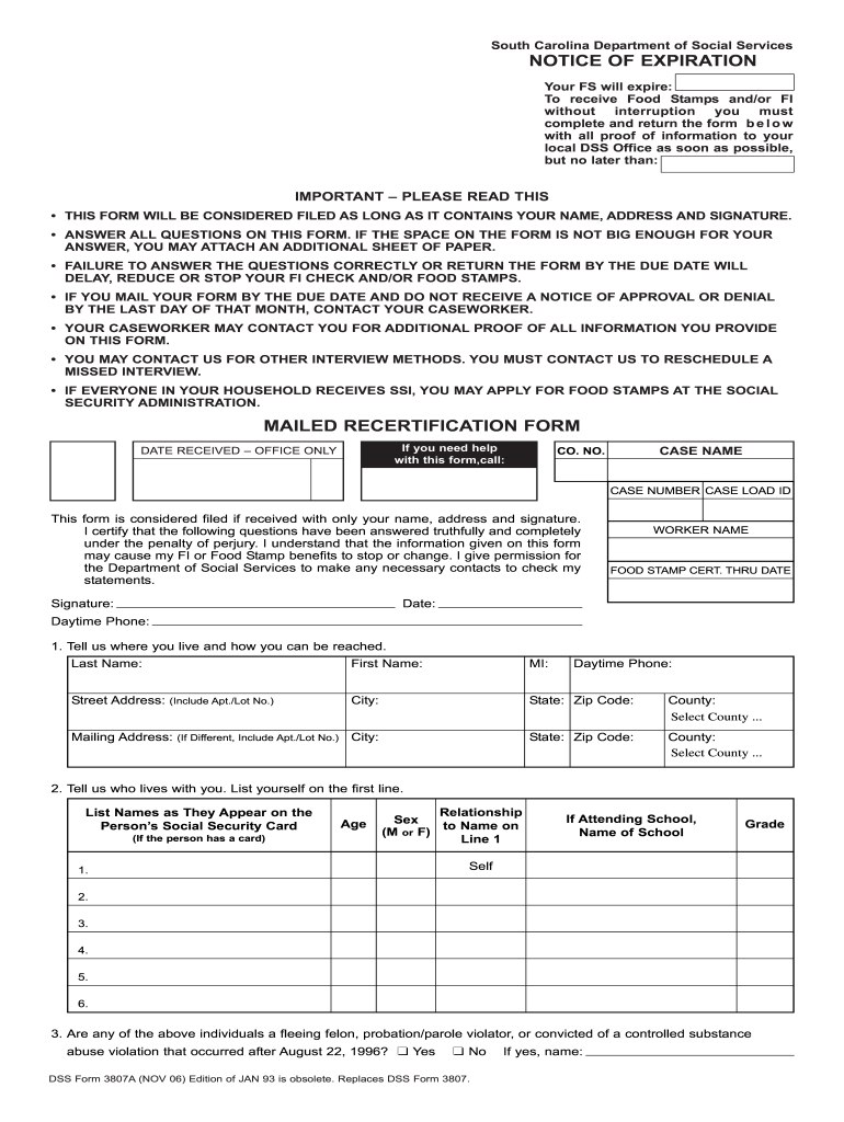 South Carolina Food Stamp Online Application