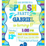 Splash Party Invitation Pool Party Birthday Invitation Boy Pool