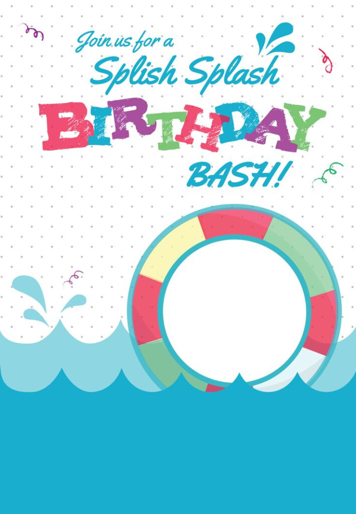 Splish Splash Pool Party Invitation Template Free Greetings 