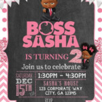 The Boss Baby African American Girl Birthday Invitation Boss Etsy