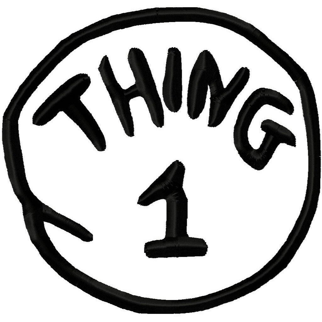 Thing 1 And Thing 2 Black And White Clipart Clipart Suggest Thing 1 