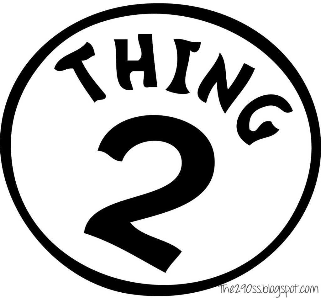 Thing One And Thing Two Treat Bags Free Printables Thing 1 1 Logo 