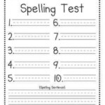 This Generic Spelling Test Template Is Perfect For Elementary Teachers