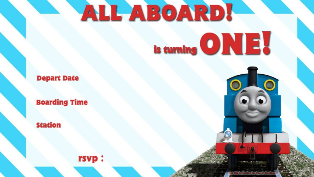 Thomas And The Train Birthday Invitations Bagvania Train Birthday 