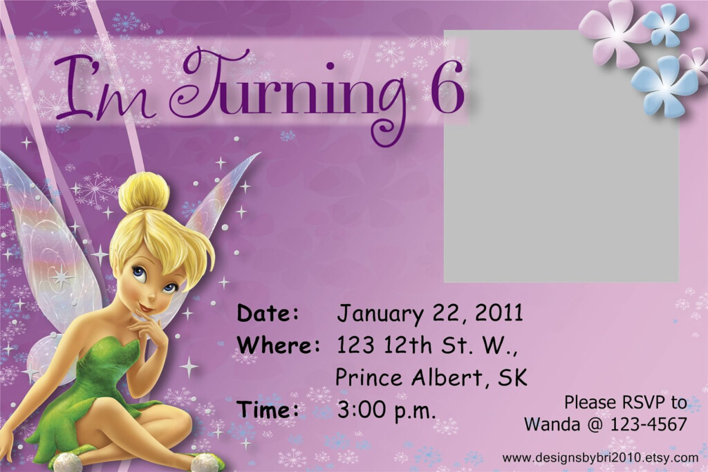 Tinkerbell Birthday Invitations Free