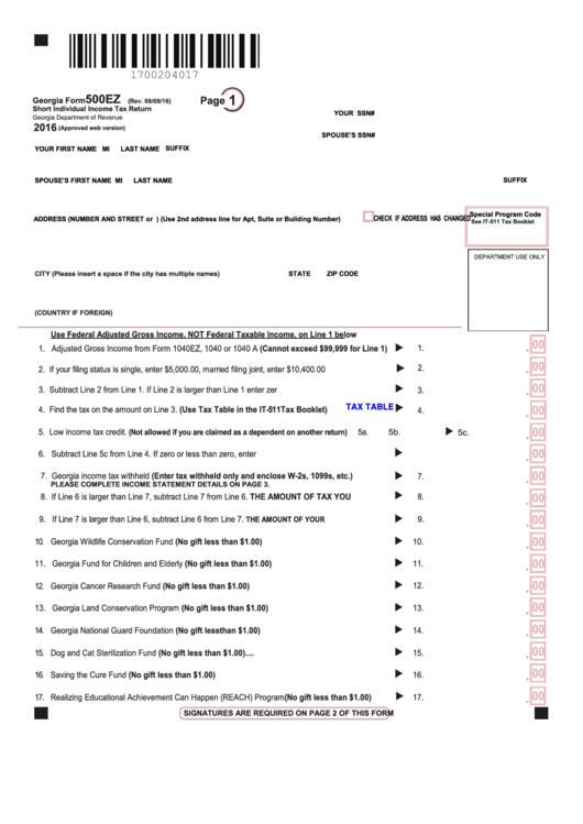 Top 21 Georgia Form 500 Templates Free To Download In PDF Format