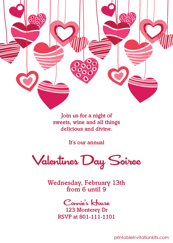 Valentine Party Invitation Templates Printable Free Valentine Party 