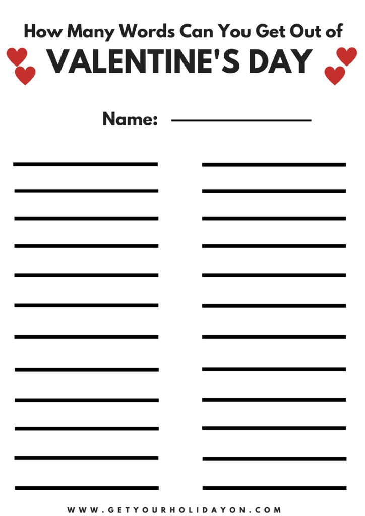 Valentine s Day Word Game Free Printable Get Your Holiday On