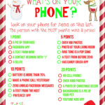 What s On Your Phone Christmas Party Game Printable Christmas Party