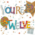 You re Twelve 12th Birthday Greeting Card Cards Love Kates