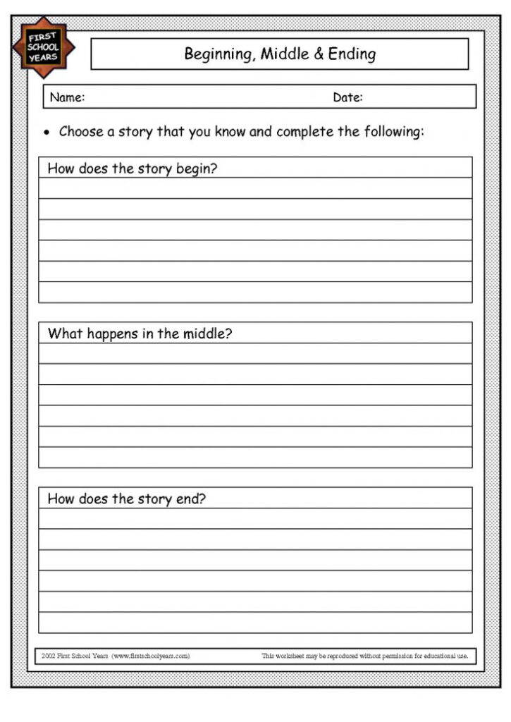 10 Beginning Middle End Worksheet Kindergarten Beginning Middle End 