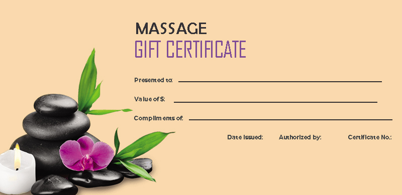 10 Massage Gift Certificate Template Free Psd Template Business PSD 