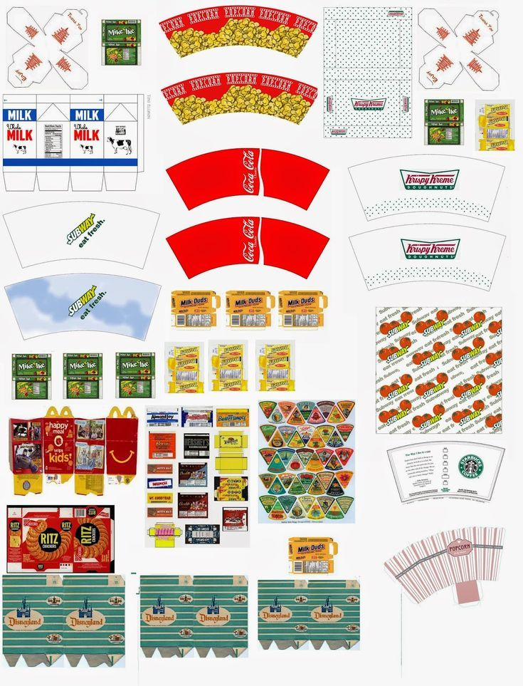 1000 Images About Miniature Fast Food Printables On Pinterest Doll 