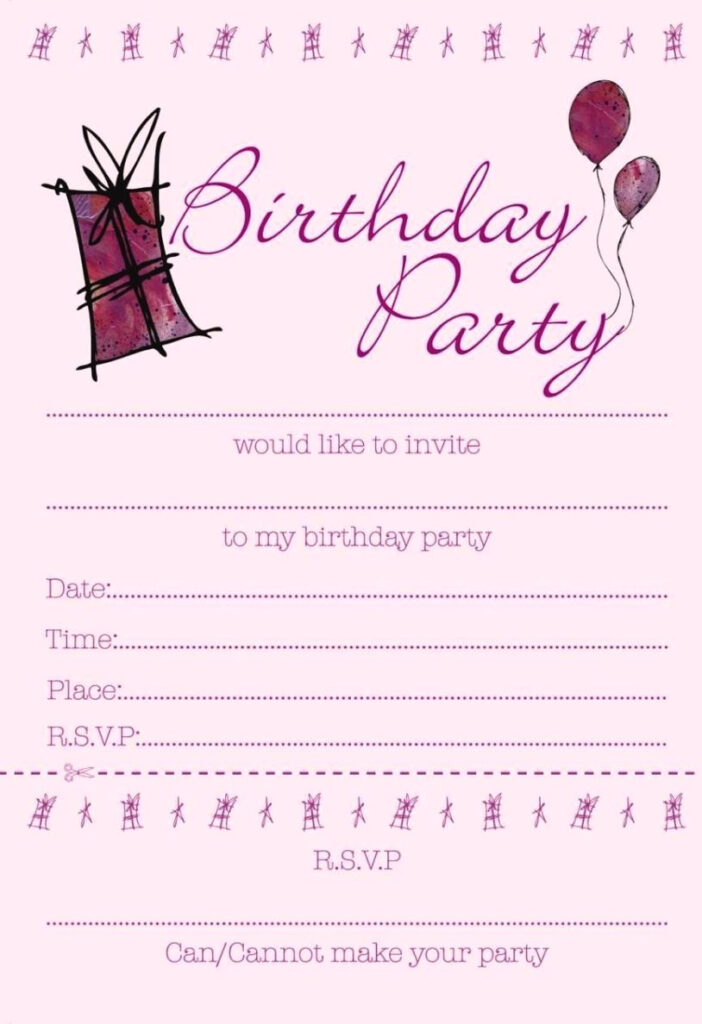 13Th Birthday Party Invitation Templates SampleTemplatess 