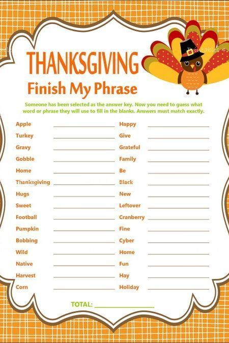 15 Best Thanksgiving Games For Kids Family Game Ideas For Turkey Day 