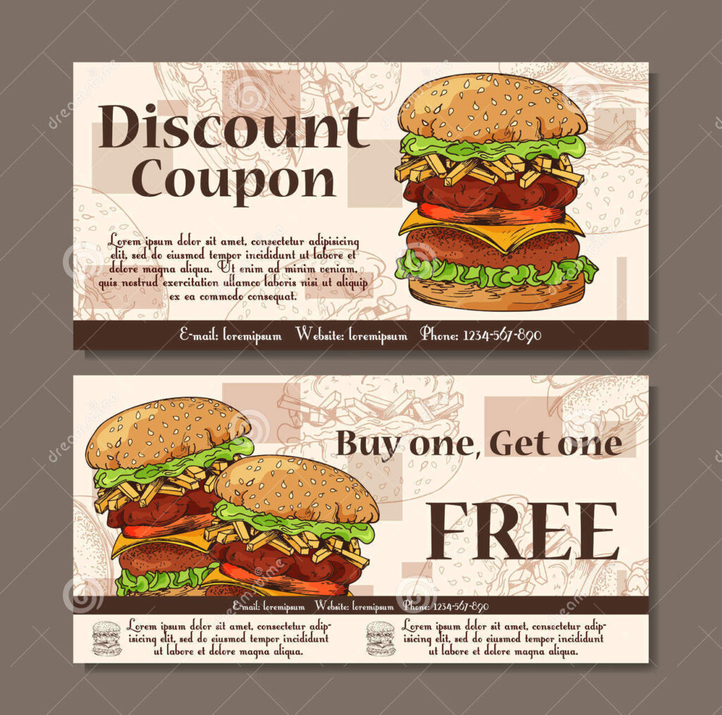 18 Food Coupon Designs PSD Ai Word Design Trends Premium PSD 