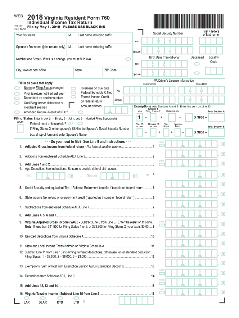 2018 Form VA DoT 760 Fill Online Printable Fillable Blank PDFfiller