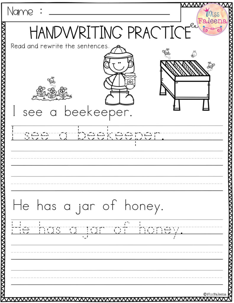2nd Grade Handwriting Practice Sentences Free Thekidsworksheet