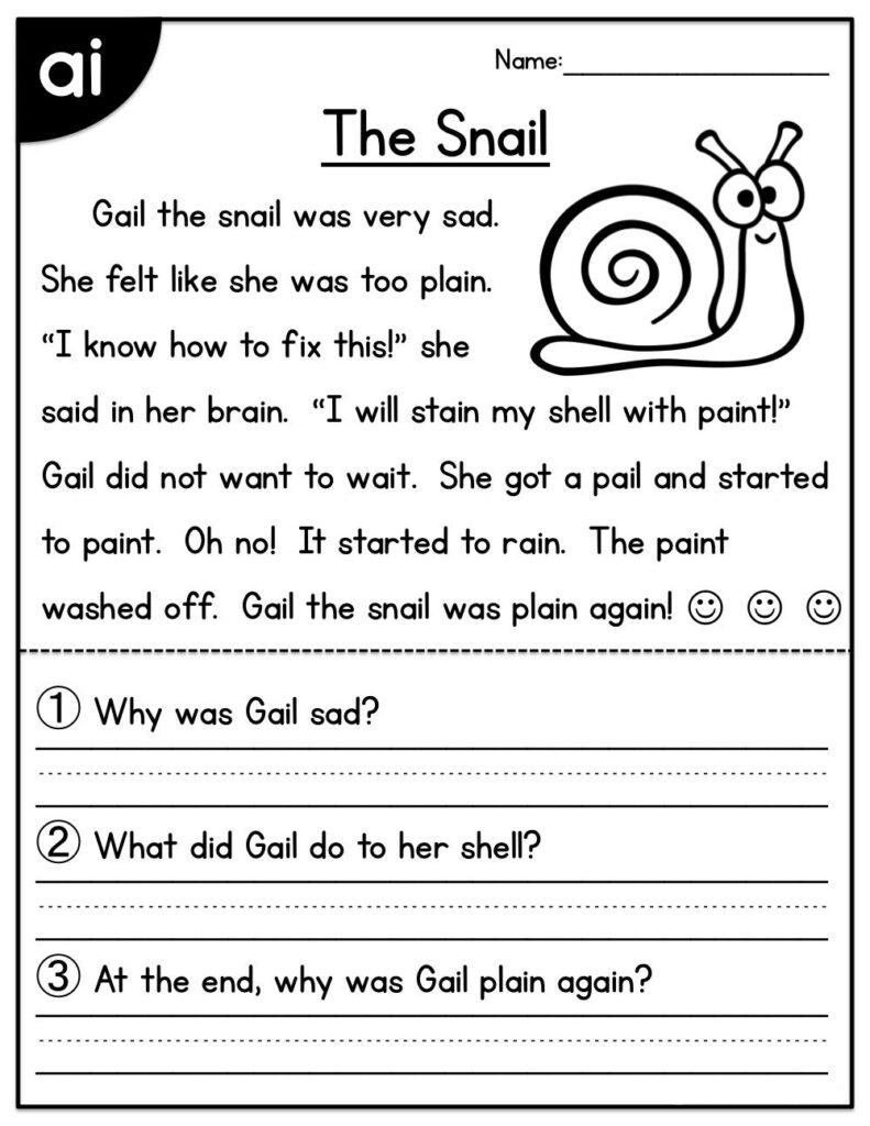 2nd Grade Reading Worksheets Best Coloring Pages For Kids