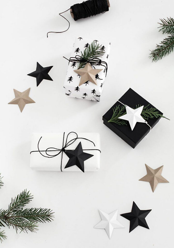3D Paper Stars Printable Homey Oh My Gift Wrapping Inspiration 3d 