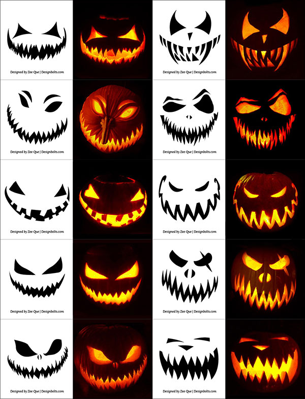 420 Free Printable Halloween Pumpkin Carving Stencils Patterns 