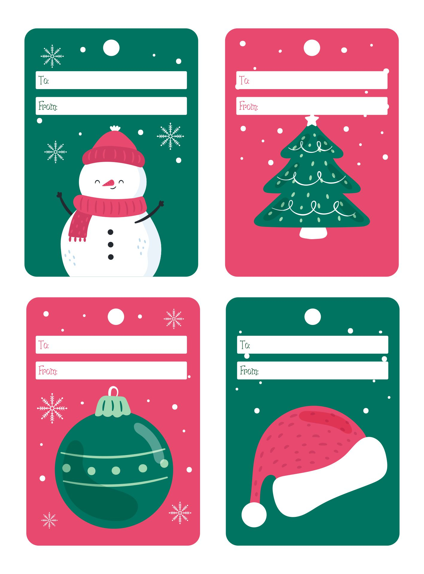 6 Best Blank Printable Tags Labels Christmas Printablee