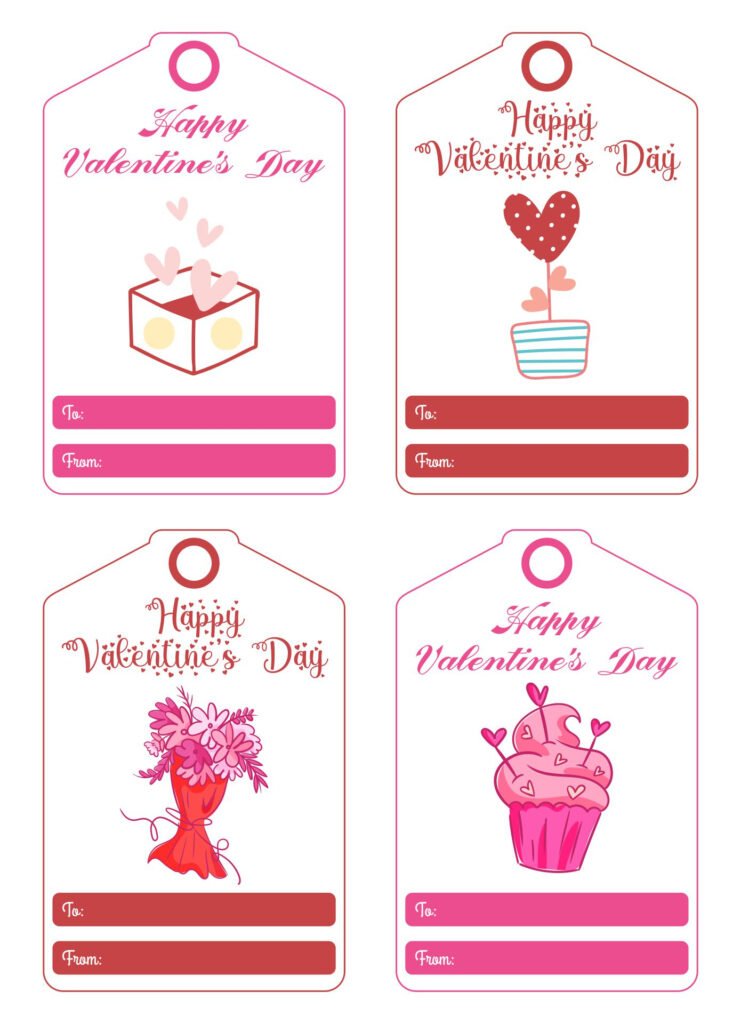 8 Best Printable Blank Gift Tags Valentine s Printablee
