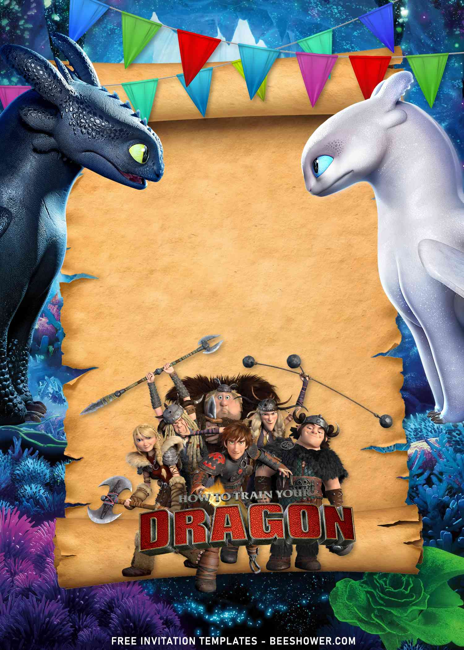 8 How To Train Your Dragon First Birthday Invitation Templates With 