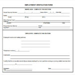 9 Employment Verification Form Download For Free Sample Templates
