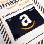Amazon Gift Card Holder 5x7 Printable Gift Card For Teachers Etsy