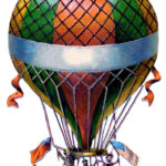 Antique Graphic Hot Air Balloon Steampunk The Graphics Fairy