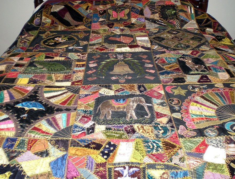 Antique Victorian Crazy Quilt Q Is For Quilter Vintage Crazy Quilt 