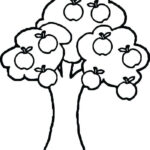 Apple Tree Simple Coloring Pages For Kids Apple Coloring Pages Tree