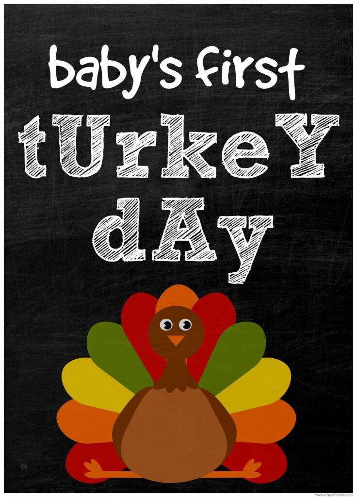 Baby s First Thanksgiving Milestone Card free Printable Do Play Learn