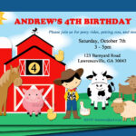 Barnyard Animal Farm Birthday Invitation Printable Or Printed
