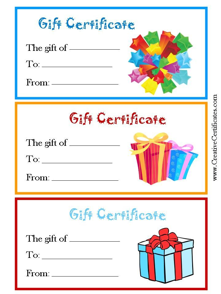 Benjamin Fox benjaminfoxpn3 Free Printable Gift Certificates 