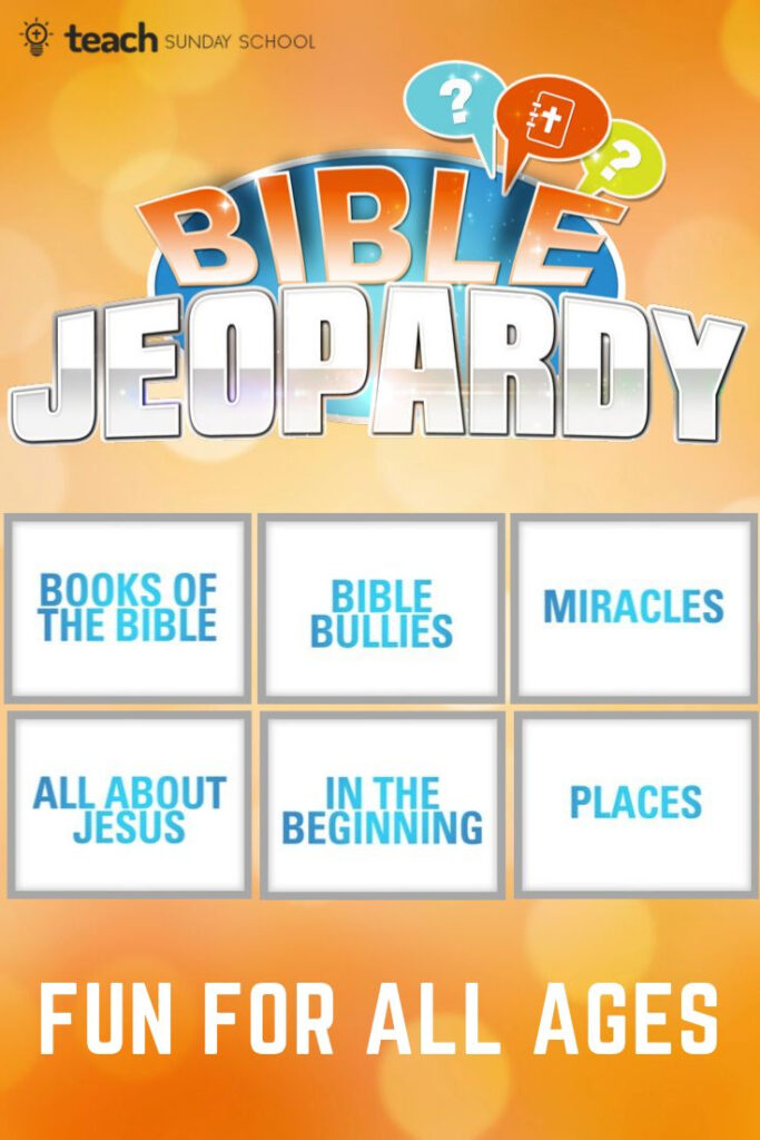 Bible Jeopardy Game Print Play Sunday School Games Sunday School 