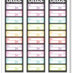 Bill Tracker Monthly Sidebar 3 Planner Stickers Planner Penny