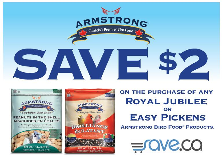 Canadian Coupons Save 2 On Armstrong Bird Food Through Save ca 