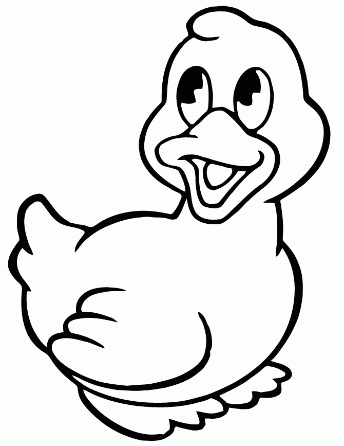 Cartoon Baby Duck Coloring Page Free Printable Coloring Pages 