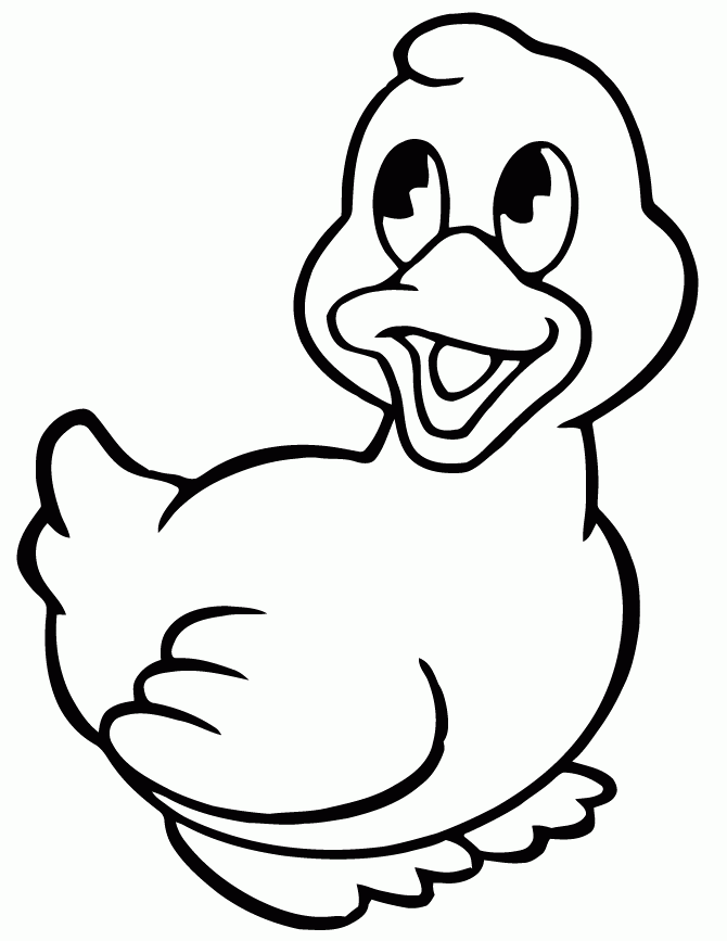 Cartoon Baby Duck Coloring Page Free Printable Coloring Pages