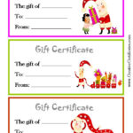 Christmas Gift Certificate Template Gift Certificate Template Word