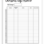 Christmas Gift Planner Free Printable Xmas Gift Planner Christmas