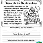 Christmas Reading Comprehension Worksheets 4th Grade